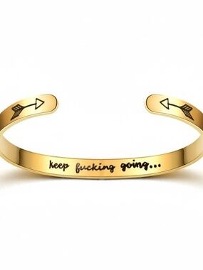 Stainless Steel Gold Cuff Bracelet Unisex Adult